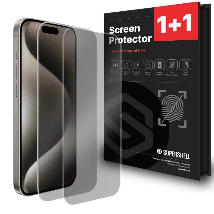 아이폰 15 시리즈 1+1 매트 풀커버 지분방지 강화 보호 필름